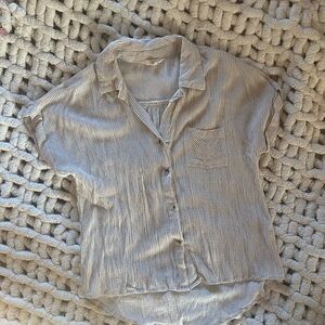 Casual Striped Button-Down Shirt